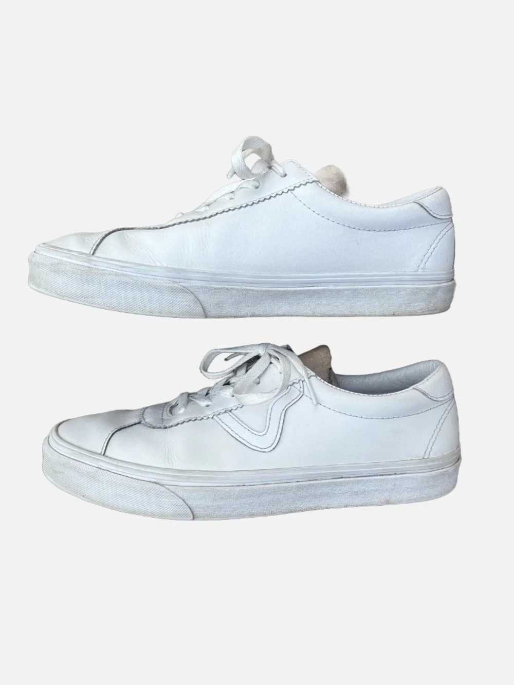 Vans white leather